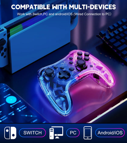 Wireless Switch Pro Controllers with RGB Light