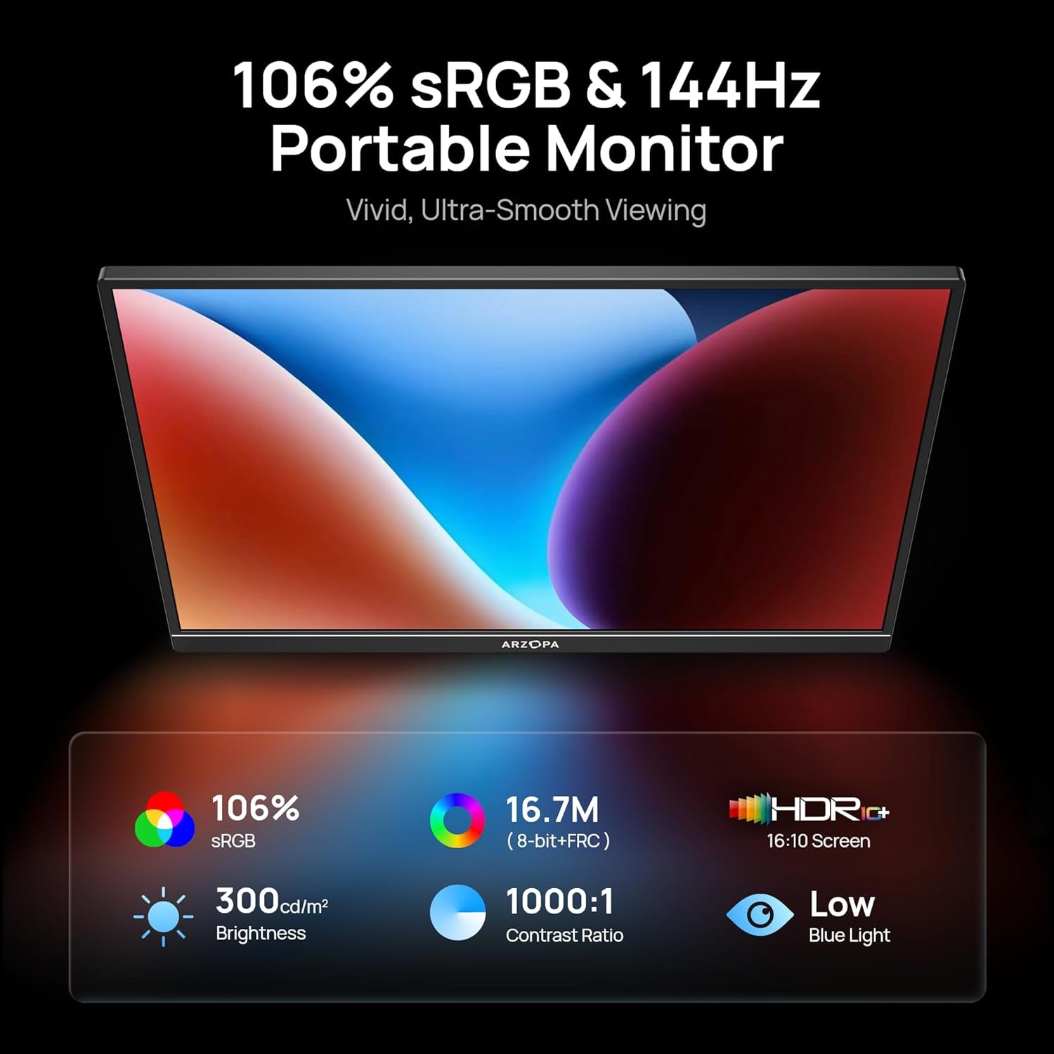 Ultra-Slim 144Hz Gaming Monitor 16.1"
