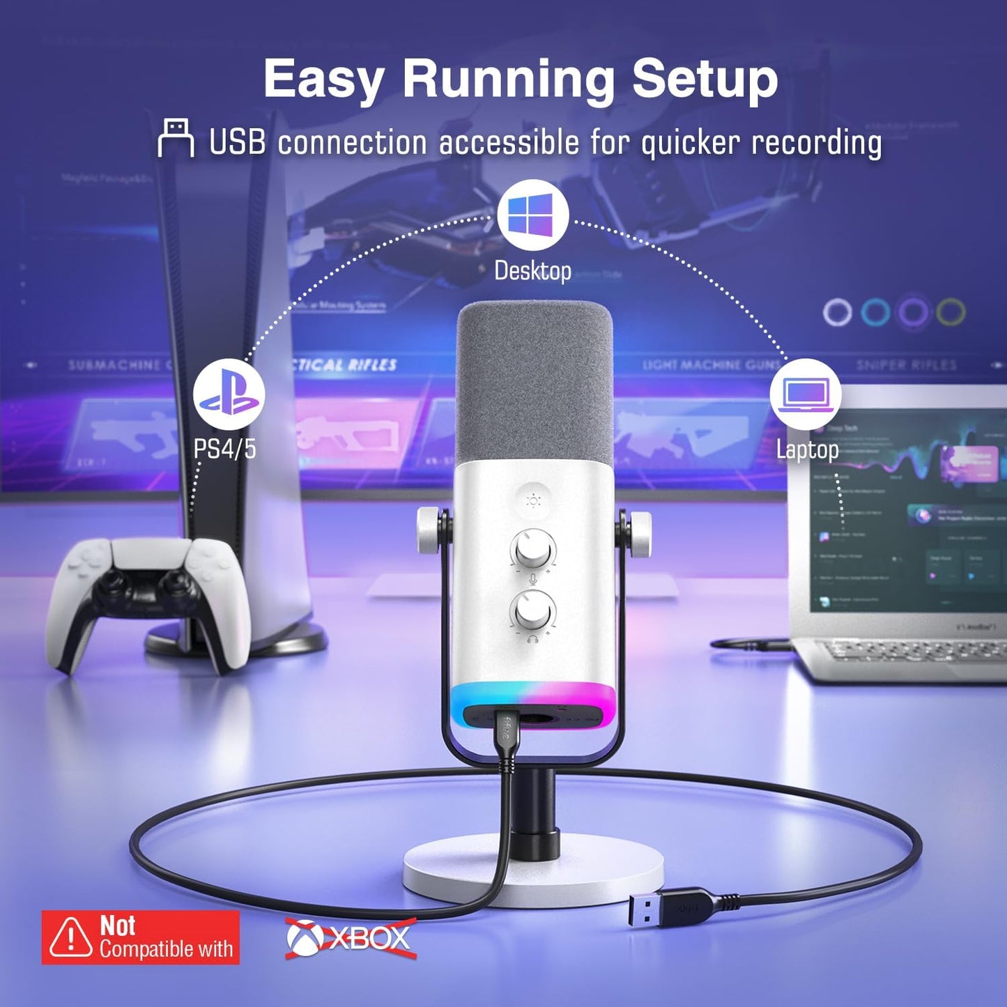 Premium Dual USB/XLR Gaming Microphone