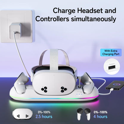 Magnetic RGB Charging Dock for Meta Quest 2/3/3S