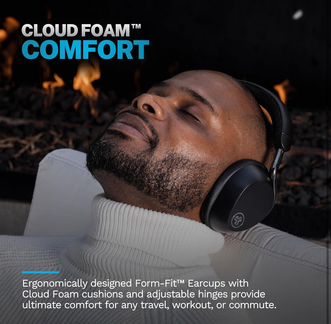 JLab ANC Over-Ear Wireless Headphones