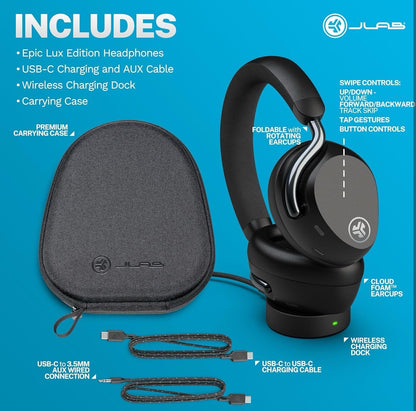 JLab ANC Over-Ear Wireless Headphones