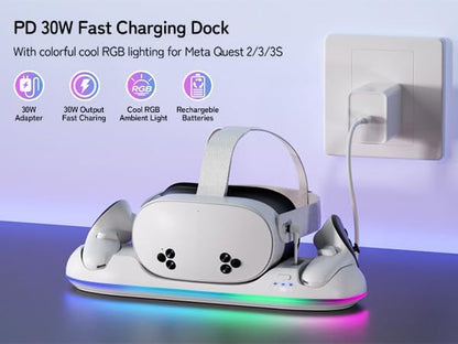Magnetic RGB Charging Dock for Meta Quest 2/3/3S
