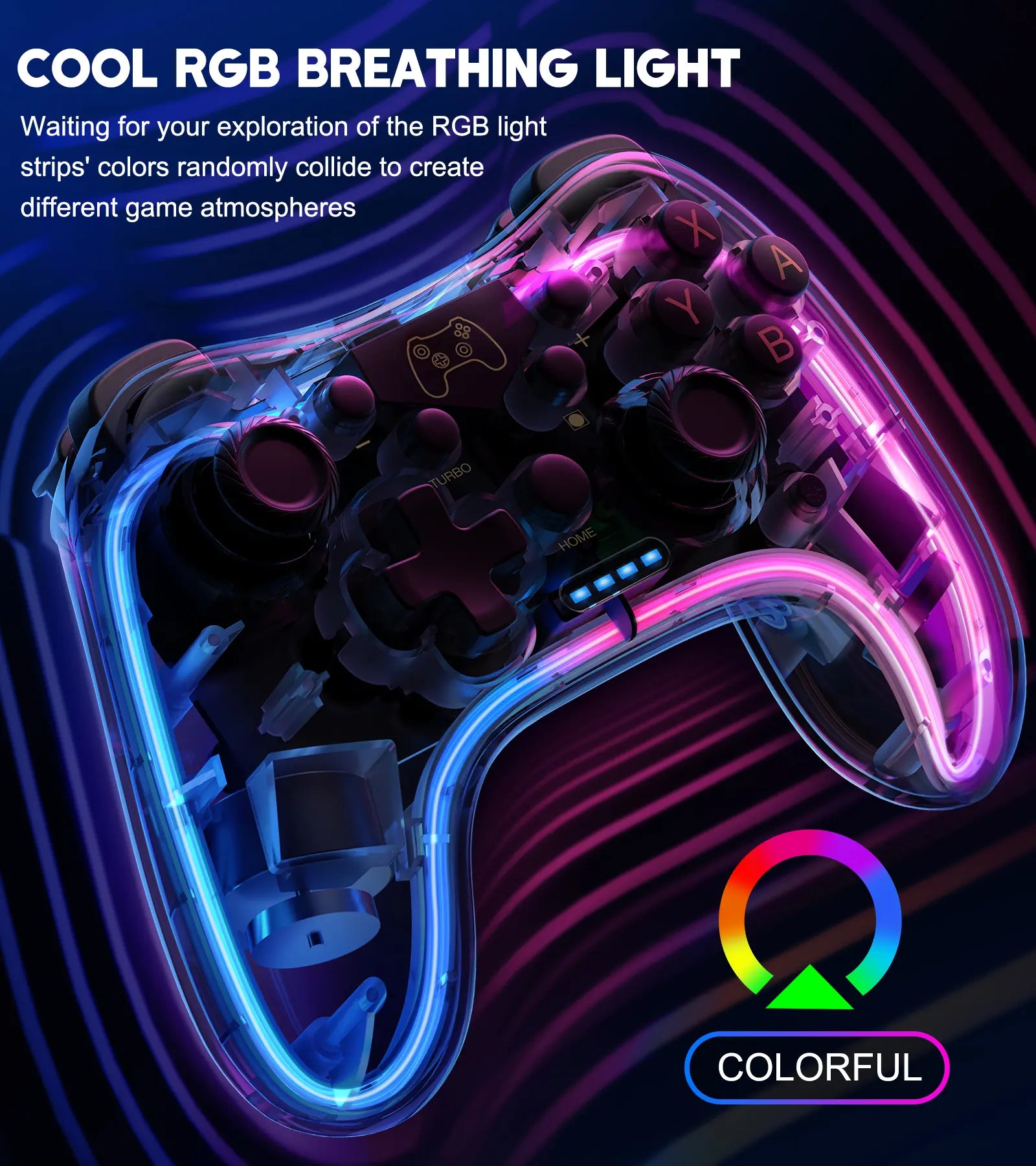 Wireless Switch Pro Controllers with RGB Light